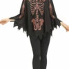 Fun World Poncho Rose Gold/Glitter Skeleton