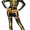 LEG AVENUE Adult Golden Skeleton 2PC Female