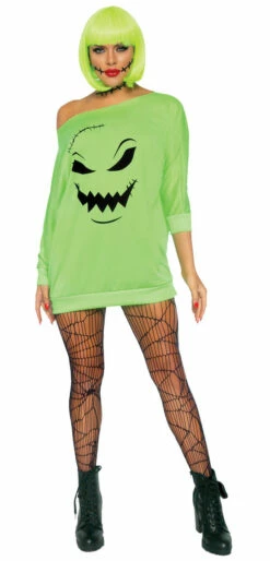 LEG AVENUE Adult Green Spooky Jersey Dress