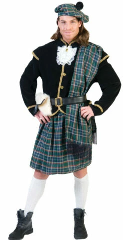 FUNNY FASHION Scottish Clansman Adult Costume Large
