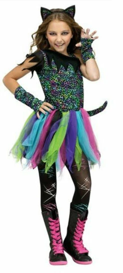 Fun World Wild Rainbow Cat Costume Child